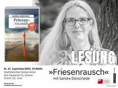 Krimi-Lesung mit der Autorin Sandra Dünschede in der Stadtbibliothek Itzehoe.
