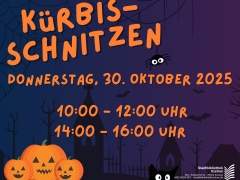 Kürbisschnitzen für Kinder in der Stadtbibliothek Itzehoe