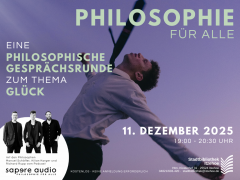 Philosophie für alle mit der philosophischen Gesprächsrunde in der Stadtbibliothek Itzehoe. Begleitet von dem Podcast "Sapere Audio"