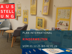 Plan Internation präsentiert die Ausstellung Kinderwelten in der Stadtbibliothek Itzehoe