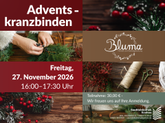 Advenzkranzbinden in der Stadtbibliothek Itzehoe. Weihnachtlicher Workshop.